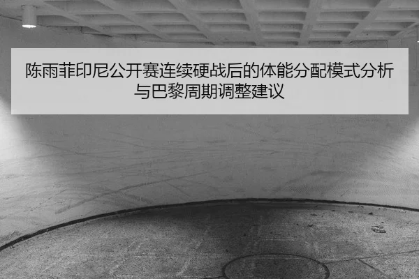 陈雨菲印尼公开赛连续硬战后的体能分配模式分析与巴黎周期调整建议